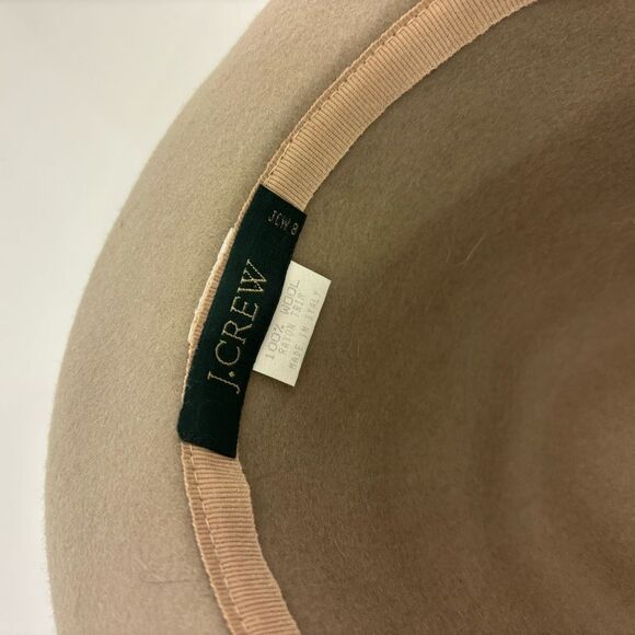 J. Crew Light Brown Wool Made In Italy Hat Size 8 - Picture 7 of 7